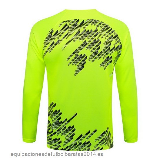 Nuevo Sudadera Entrenamiento Barcelona 23/24 Verde Fluorescente Baratas